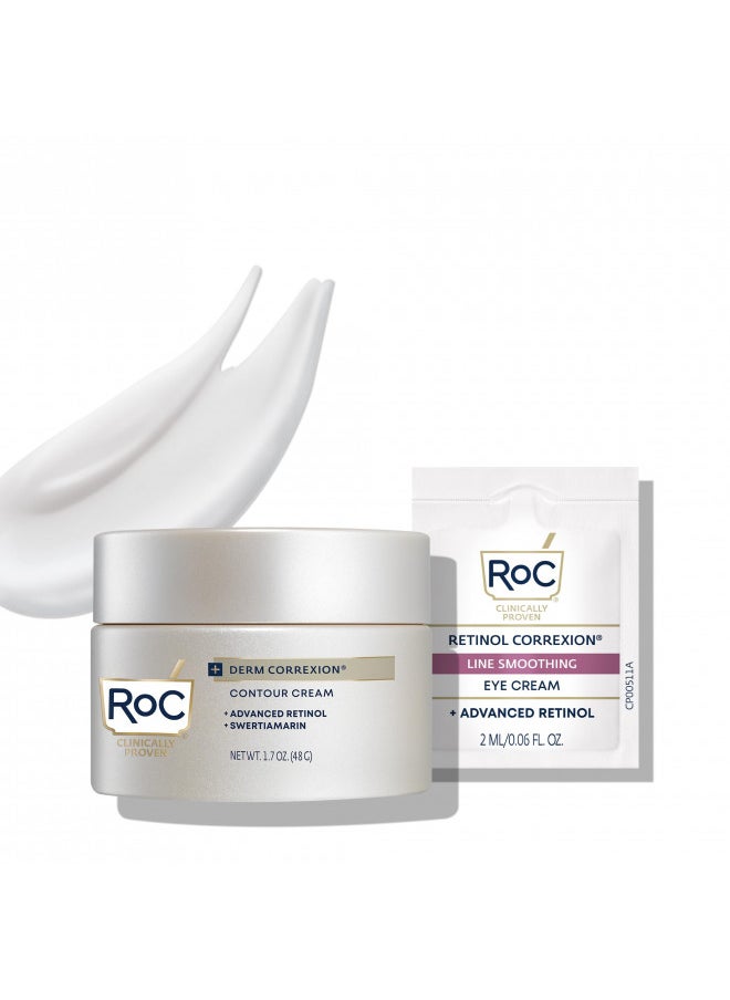 RoC - RoC Derm Correxion Neck Cream with Hyaluronic Acid and Advanced Retinol to visibly Tighten & Lift Horizontal Neck Lines, Facial Moisturiser to Contour Face, Neck and Jawline, 1.7oz - Image 1