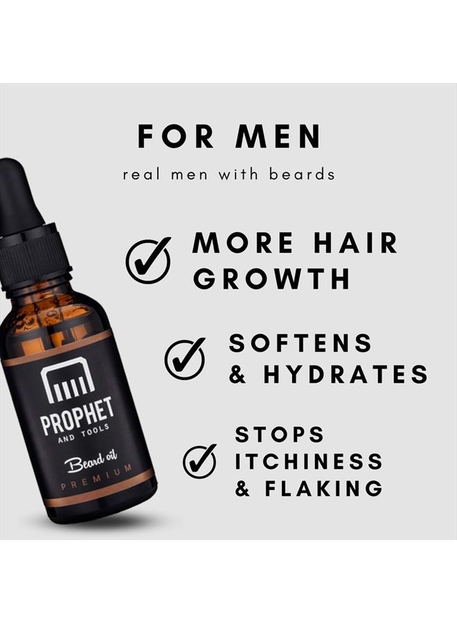 Prophet and Tools 2023 FAVOURITE* Unscented Beard Oil, Revolutionary Formula helps to Thicken Beard Growth, Soften Hairs, Relieve Itch & Flaking, Beard Comb Included, 30 Ml - Image 2