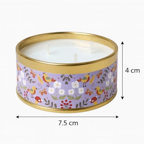 AURA DECOR AuraDecor 3-Wick Scented Tin Candle | Premium Gift Set | Hand Poured Soy Blend | Long Lasting | Home Fragrance | Relaxation & Decor (Lavender White Sage) - Image 4