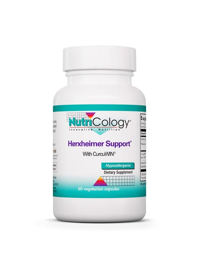 Nutricology Herxheimer Support with CurcuWIN - Support Acid-Base Balance and Systemwide - 60 Vegetarian Capsules - Image 1