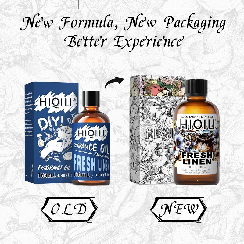 HIQILI Fresh Linen Fragrance Oil for Candle & Room Spray Making, Add to Dryer Balls, Freshie Scents for Essential Oil Diffuser - 1 Fl Oz - Image 3