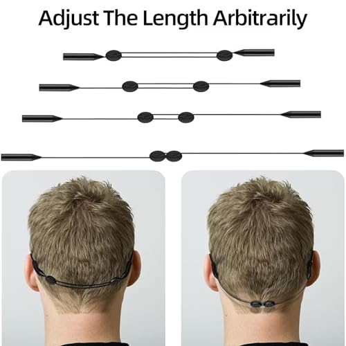 YUISI Adjustable Specs Holder Strap with Eyeglass Ear Grip and Air Cushion Nose Pads, Sunglass Strap Anti-Slip Eyewear String Holder Sports Sunglasses Chain with Silicone Ear Hook (22Pcs) - Image 2