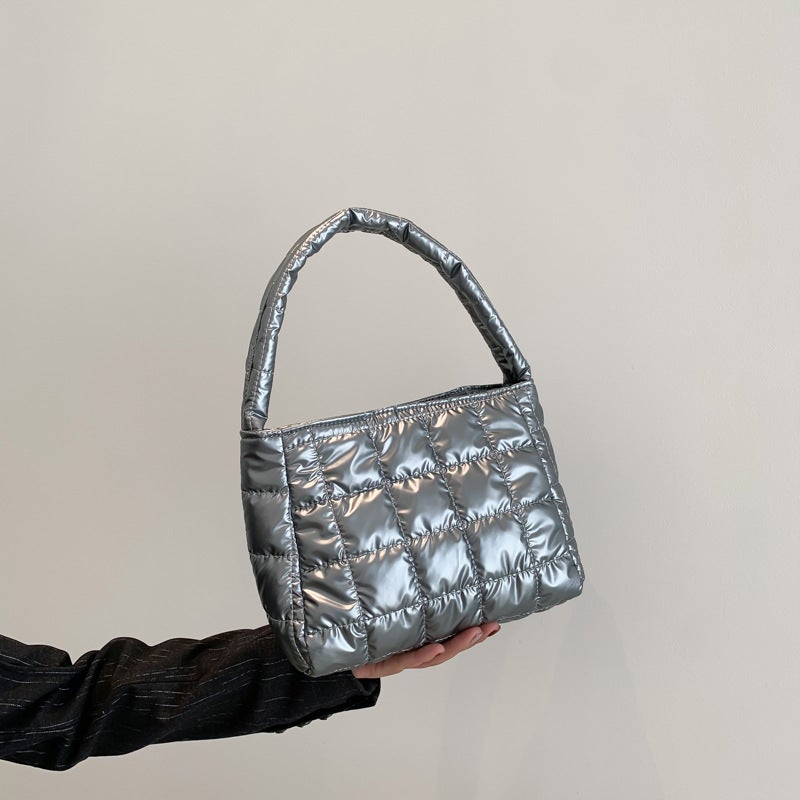 2022 Winter New Beautiful Women'S Bag Large Capacity Portable Women'S Bag Plaid Casual Shoulder Bag Western Style Small Square Bag - Image 2