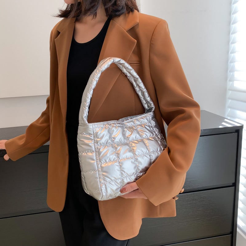 2022 Winter New Beautiful Women'S Bag Large Capacity Portable Women'S Bag Plaid Casual Shoulder Bag Western Style Small Square Bag - Image 3