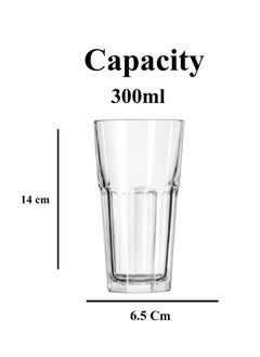 Reko Drinking Glasses - Set of 6-300ml - Margarita Glass Cups - Dishwasher Safe  - Image 2
