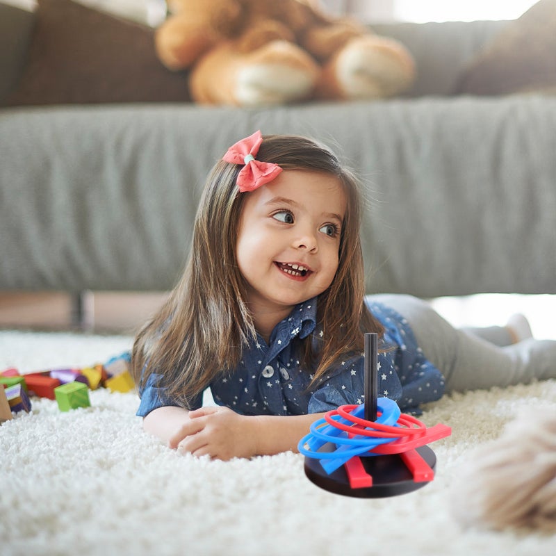 🧸 مجموعة 3 ألعاب تعليمية لرمي الحلقات البلاستيكية للاستخدام المنزلي ورياض الأطفال - Image 2