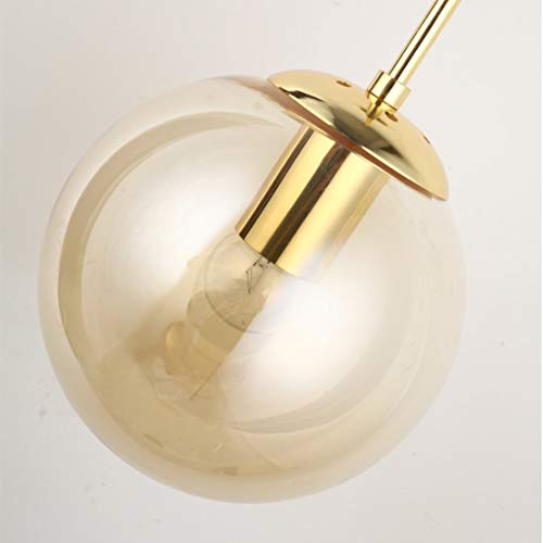 KCO Lighting Replacement Glass Globe Shade for Light Fixtures, Modern Lampshade Glass Accessories for Pendant Wall Sconces (Amber, 7.9 inches) - Image 3