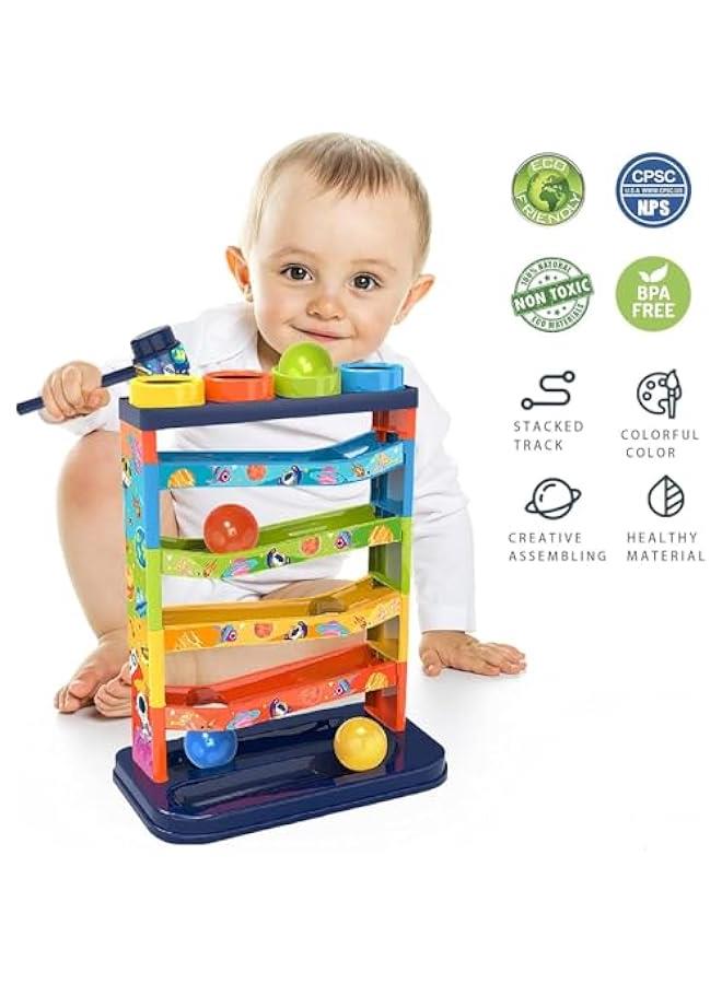 MIXDE Toddlers Toys for 1 2 3 Years Old Kids, Pound A Ball Toys, Montessori Toys for 12-18 Months Baby, Interactive Game For Boys and Girls, Early Learning Educational Gift - Image 4