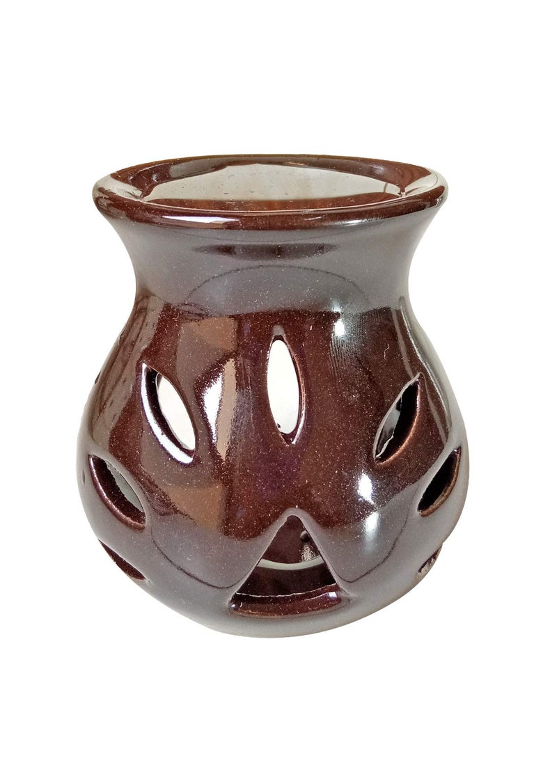 Aatiutik Aatiutik Ceramic Aroma Diffuser Oil Burner Home Fragrance with 2 Sandalwood Aroma Oil 2 Tlight Free for Home Office Hotel Spa  - Image 2