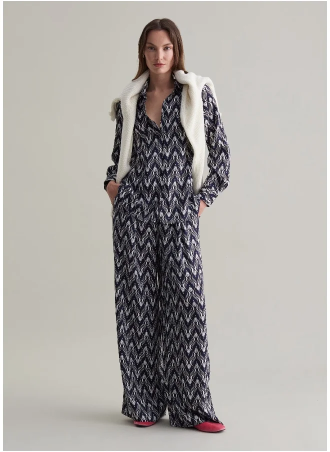 او في اس Relaxed-fit trousers with pattern print