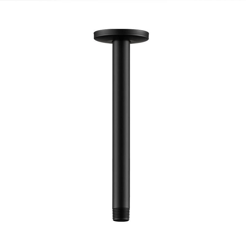 OFFO Shower Arm with Flange 10 in Ceiling Mount Replacement Rain Shower Head Straight Arm Ceiling-Mounted For Fixed Shower Head & High Pressure Rain Matte Black - Image 1