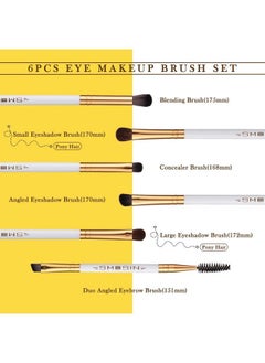 Eyebrow Brush Set Smosin 6 Pieces Eyeshadow Brush Professional Eye Brow Brushes Kit Portable Blending Brushes White - pzsku/ZD13EFEE9B3E1958789B4Z/45/_/1683269975/db80efd9-e430-407c-b81e-9af0700a9729