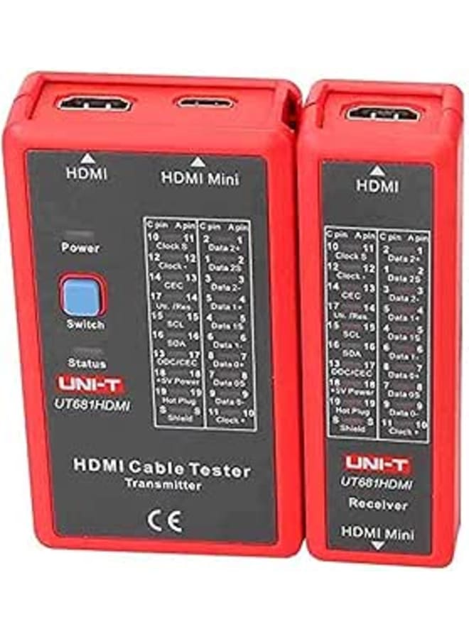 UNI-T HDMI High Definition Media Interface Cable Handheld Tester with Fast Line Collocation for and Mini-HDMI Connections - UNI-T