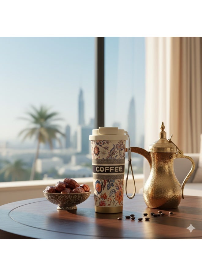 Warwick Travel Coffee Insulated Mug with Sealing Cap, 17oz / 500ml 316 Stainless Steel Double Wall Vacuum Bottle, Leak-Resistant Lid, Tea Strainer, Fits Car Cup Holder, Gifts for Women, Friends, Birthday, New Year - Image 4