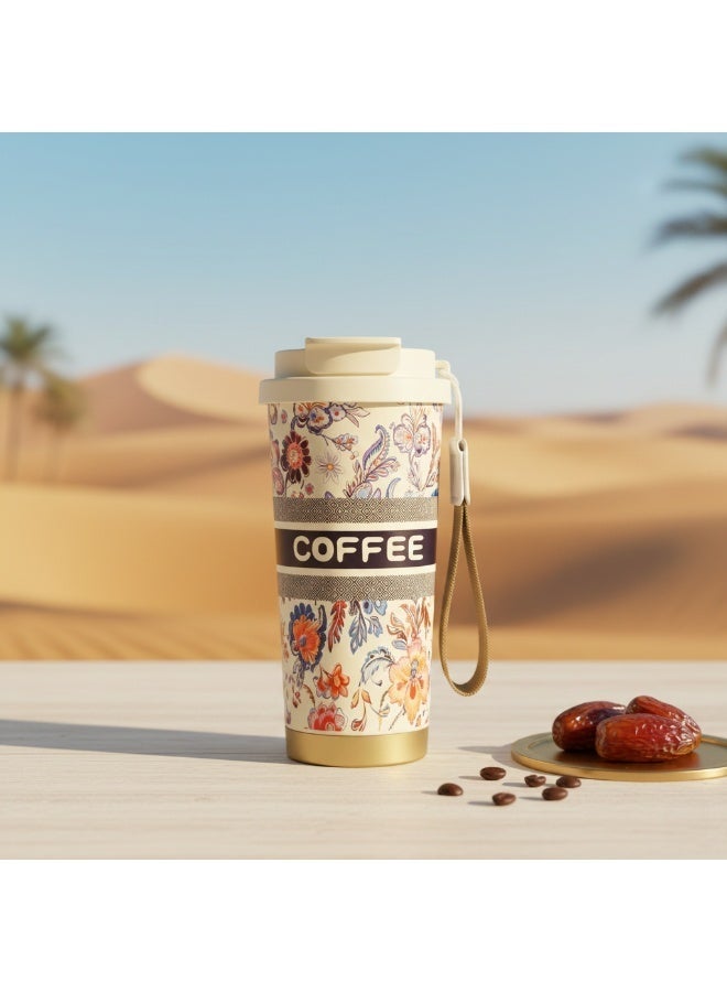 Warwick Travel Coffee Insulated Mug with Sealing Cap, 17oz / 500ml 316 Stainless Steel Double Wall Vacuum Bottle, Leak-Resistant Lid, Tea Strainer, Fits Car Cup Holder, Gifts for Women, Friends, Birthday, New Year - Image 2