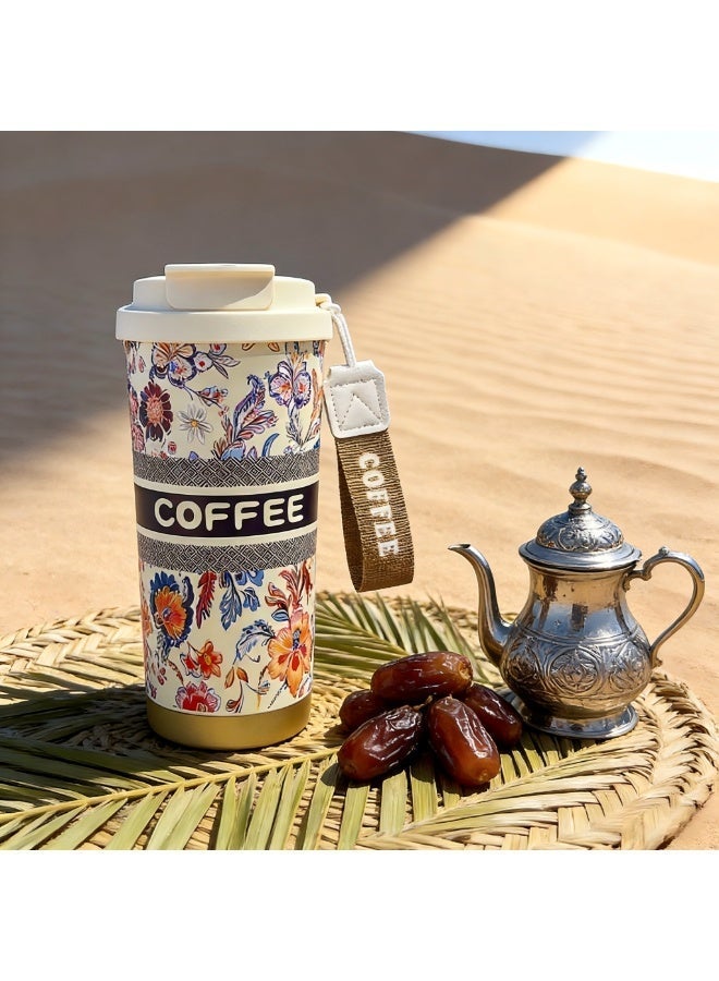 Warwick Travel Coffee Insulated Mug with Sealing Cap, 17oz / 500ml 316 Stainless Steel Double Wall Vacuum Bottle, Leak-Resistant Lid, Tea Strainer, Fits Car Cup Holder, Gifts for Women, Friends, Birthday, New Year - Image 5