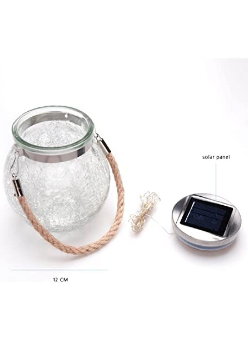 Hilalful HILALFUL Solar Powered Jar LED Fairy Light String | Suitable for Balcony, Patio, Outdoor Décor | For Home Decoration in Ramadan, Eid, New Year, Diwali, Holidays | 20 LEDs  - Image 4