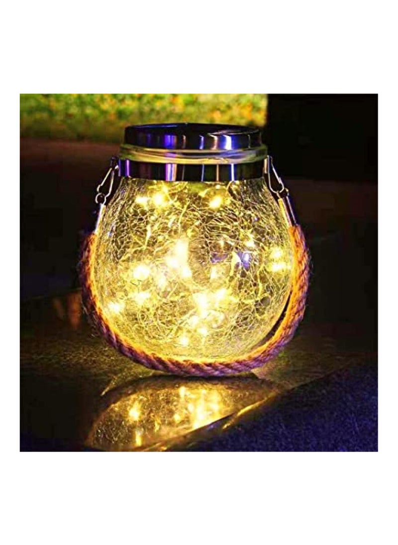 Hilalful HILALFUL Solar Powered Jar LED Fairy Light String | Suitable for Balcony, Patio, Outdoor Décor | For Home Decoration in Ramadan, Eid, New Year, Diwali, Holidays | 20 LEDs  - Image 1