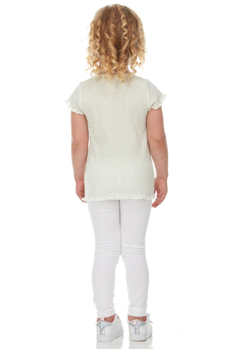 Cudlie 5-Pack Toddler/Baby Girl Short Sleeve Tops - Premium Quality Shirt Tops for Lightweight Comfort and Style. - Image 4