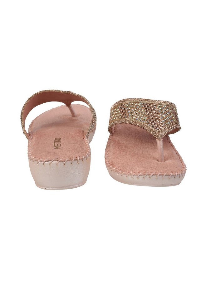 موتشي صندل Mochi نسائي مريح من الجلد المدبوغ باللون الذهبي الوردي، مقاس المملكة المتحدة/8، الاتحاد الأوروبي/41 (44-8) - Image 5