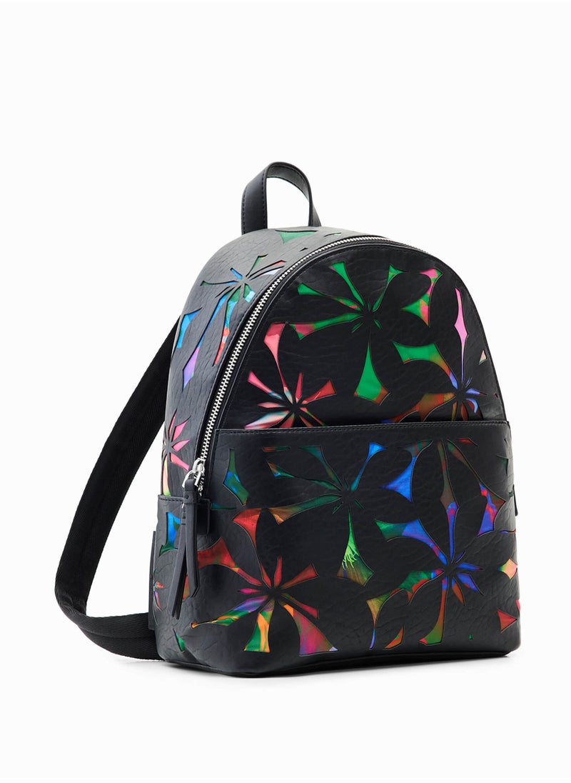 DESIGUAL DESIGUAL Small Backpack With Die-Cut Flowers  - Image 3