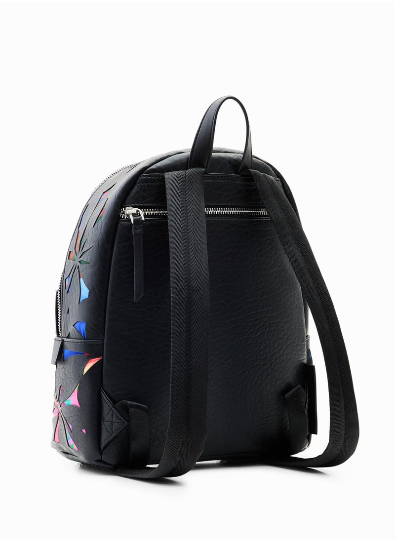 DESIGUAL DESIGUAL Small Backpack With Die-Cut Flowers  - Image 4