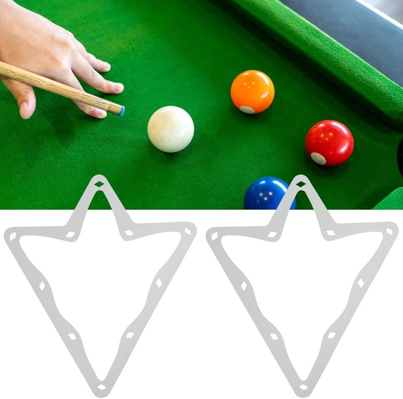 comfrt Billiard Racks, 6Pcs/Set Triangle Billiard Magical Rack Pool Table Ball Holder Positioning Rack Sheet Table Pool Rack Magic Billiard Ball Rack Combo 8 and 9-10 Ball Duo-Pack Paper Tip Tool Accessory - Image 4