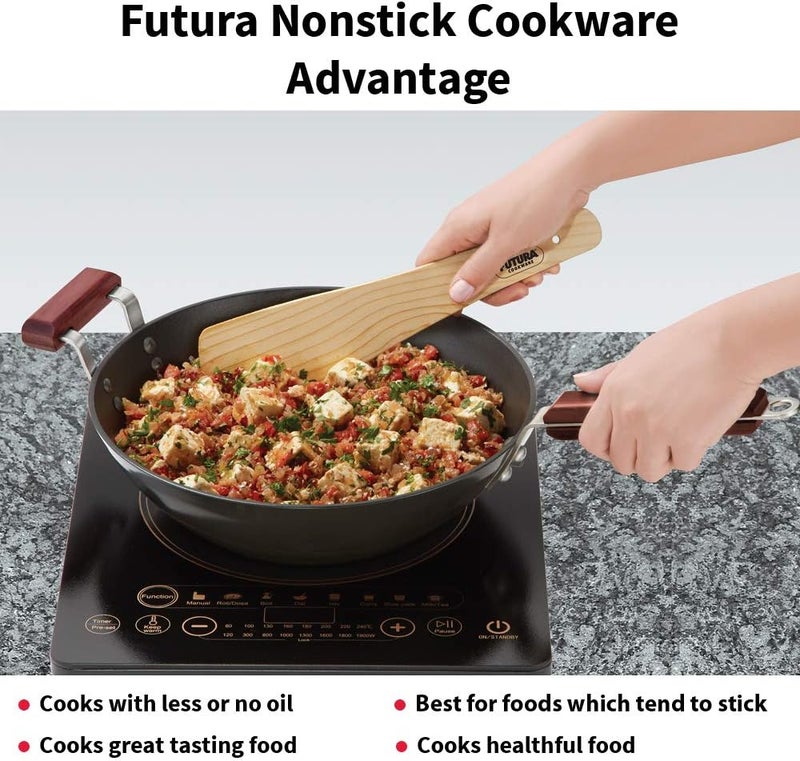 Hawkins Futura Nonstick Stir-Fry Wok 3 Litre with Stainless Steel Lid - Image 4