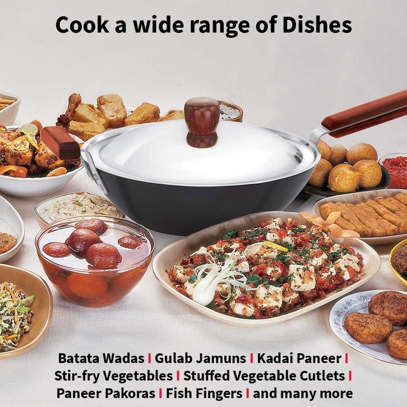 Hawkins Futura Nonstick Stir-Fry Wok 3 Litre with Stainless Steel Lid - Image 5
