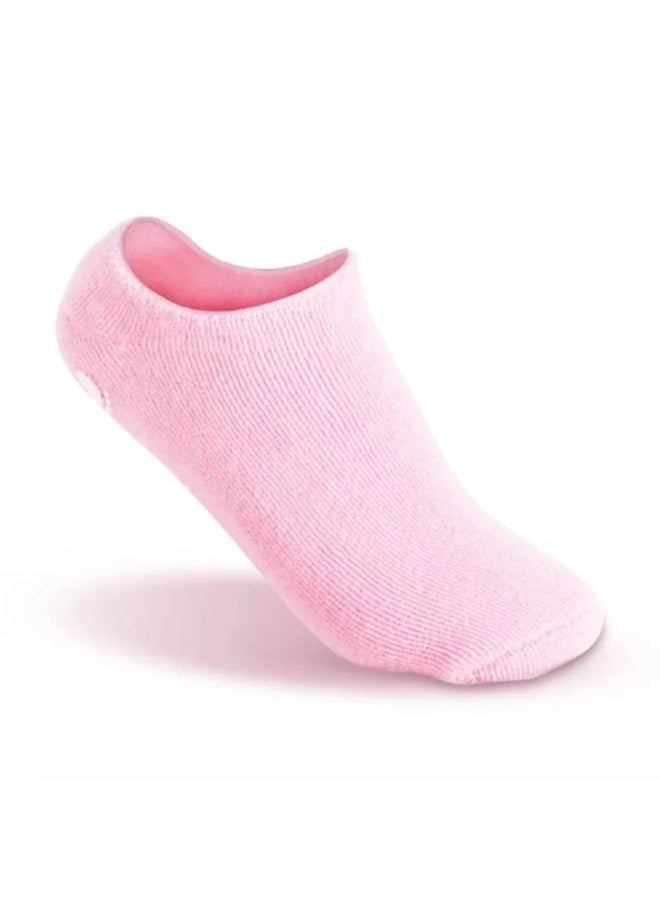 Generic Spa Gel Socks with Olive Oil & Vitamin  – Moisturizing Cracked Heel Socks for Dry Feet – Reusable Soft Silicone Therapy Socks for Foot Care & Hydration  - Image 1