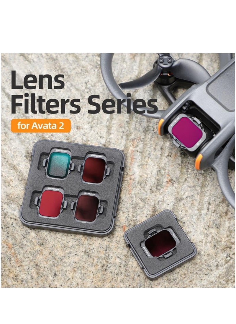 Generic ND Filters Set for DJI Avata 2 Multi-Coated ND Filter Camera Lens Filters for DJI Avata 2 Accessories for DJI Avata 2 Filter Series (MCUV+ND8+ND16+ND32)  - Image 2