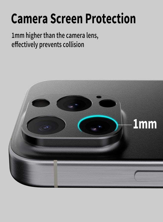 SWITCHEASY LenShield Aluminum Alloy Camera Lens Protector for 2024 iPhone 16 6.3" Pro, 16 6.9" Pro Max - Titanium Black - Image 4