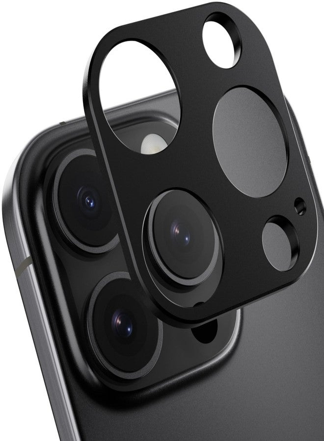 SWITCHEASY LenShield Aluminum Alloy Camera Lens Protector for 2024 iPhone 16 6.3" Pro, 16 6.9" Pro Max - Titanium Black - Image 1