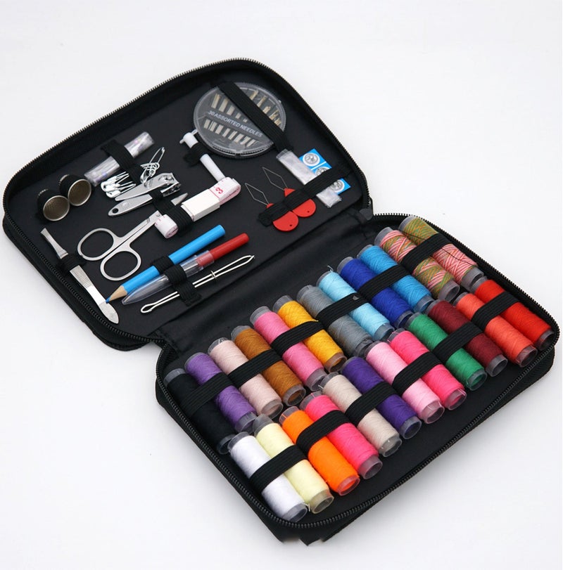 AEENAA Premium Portable Sewing Kit for Home Travel & Emergencies Complete DIY Mending Accessories Set with Threads Needles Scissors & Organizer Case - Color May Vary - Image 4