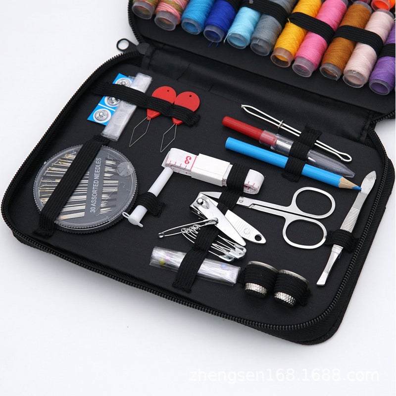 AEENAA Premium Portable Sewing Kit for Home Travel & Emergencies Complete DIY Mending Accessories Set with Threads Needles Scissors & Organizer Case - Color May Vary - Image 3