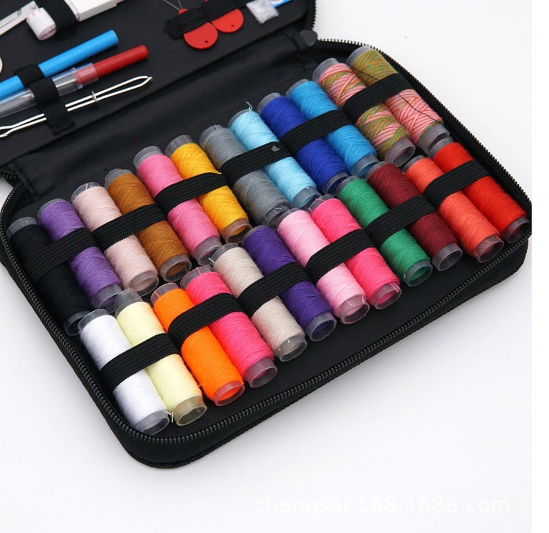 AEENAA Premium Portable Sewing Kit for Home Travel & Emergencies Complete DIY Mending Accessories Set with Threads Needles Scissors & Organizer Case - Color May Vary - Image 2