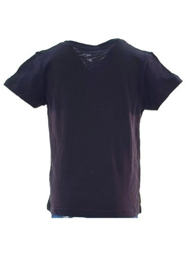 JOANNA JOANNA 21831B Boy's V-Neck Pocket Short Sleeve T-Shirt - Black - Image 3