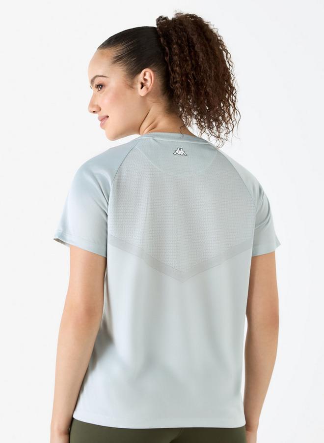 Kappa Logo Print T-shirt with Raglan Sleeves and Crew Neck - Image 2