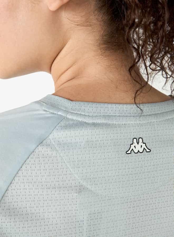 Kappa Logo Print T-shirt with Raglan Sleeves and Crew Neck - Image 4