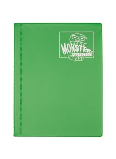 Monster Protectors Monster 4 Pocket Tradingcard Binder Matte Green Album Antitheft Tcg Card Protection With Side Loading Pockets Best Storage Case Holds 160Yugiohmtgpokemonsportscards And More  - Image 2