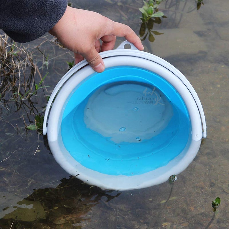 SGMVK Collapsible Foldable Silicone Bucket Camping Bucket Car Washing Outdoor Garden Activities Cleaning BucketFolding BucketFolding Bucket for TravellingWater Bucket Multicolor 5 Liter - Image 3