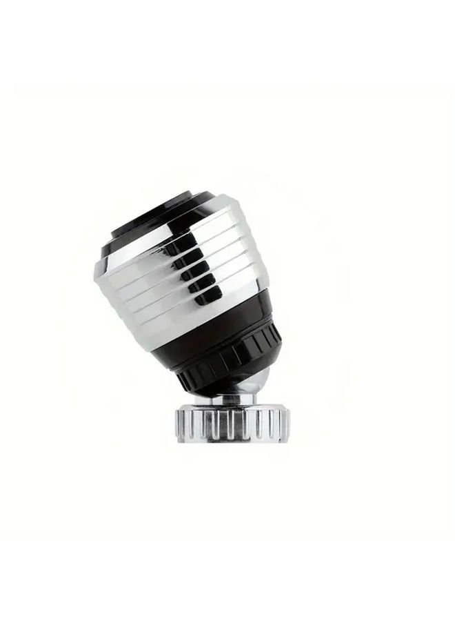 صنبور مطبخ دوار 360 درجة مع رشاش فضي مقاوم للرش وسهل التركيب - Image 5