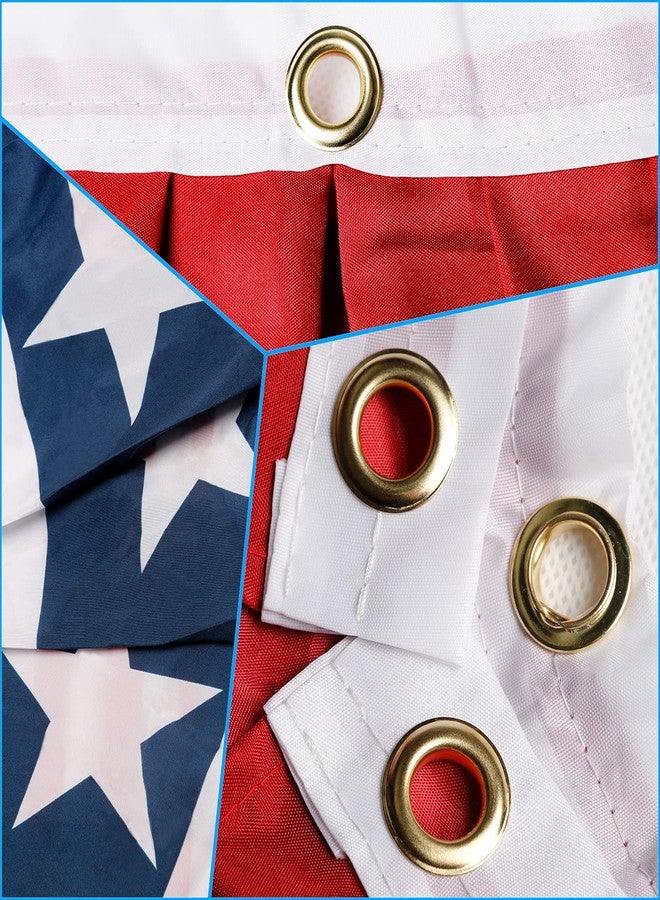 HOOSUN American Flag Bunting,American Flags Bunting For Outside,Patriotic Bunting Outdoor,Flag Bunting 3x6 FT,American Flag Banners,USA Pleated Fan Flag,Red White And Blue Bunting For Porch Decor (2 Pack) - Image 2