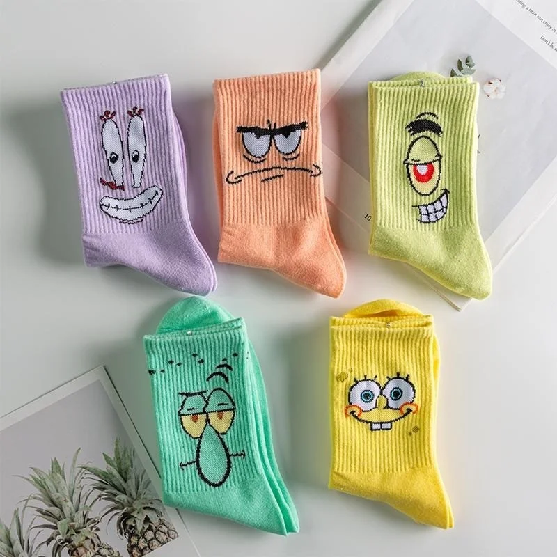 Bgk Unisex Patterned College Socks 5-Piece Extra Comfortable