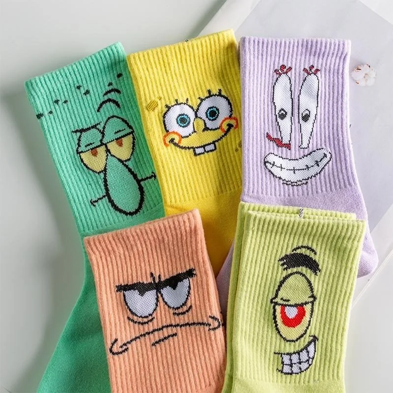Bgk Unisex Patterned College Socks 5-Piece Extra Comfortable