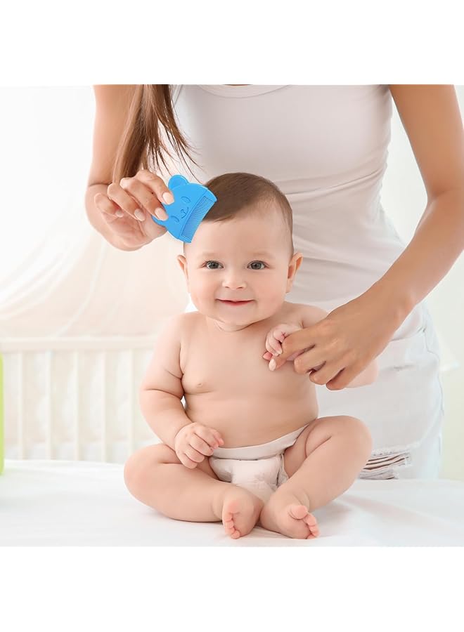 X spring Baby Comb 3 Pcs Baby Safe Silicone Cap Brush And Hair Brush Soft Bristles For Gentle Grooming And Scalp Massage Perfect For Newborns And Toddlers - Image 5