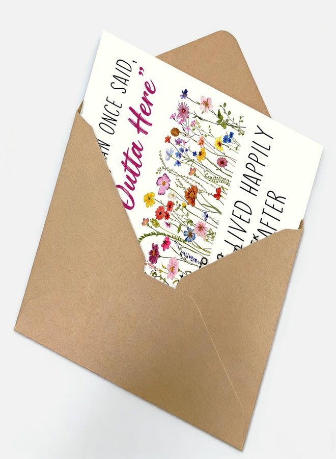 ATTLVV Funny Retirement Card for Her, Retirement Gift for Women, Blank Inside, with Kraft Envelope and Gold Seal Sticker - Image 5