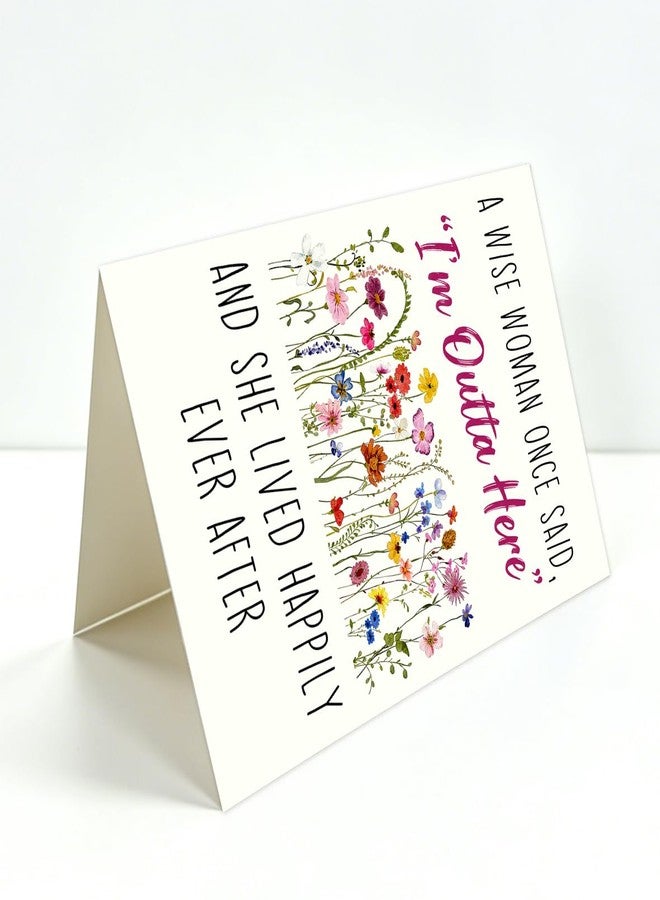 ATTLVV Funny Retirement Card for Her, Retirement Gift for Women, Blank Inside, with Kraft Envelope and Gold Seal Sticker - Image 2