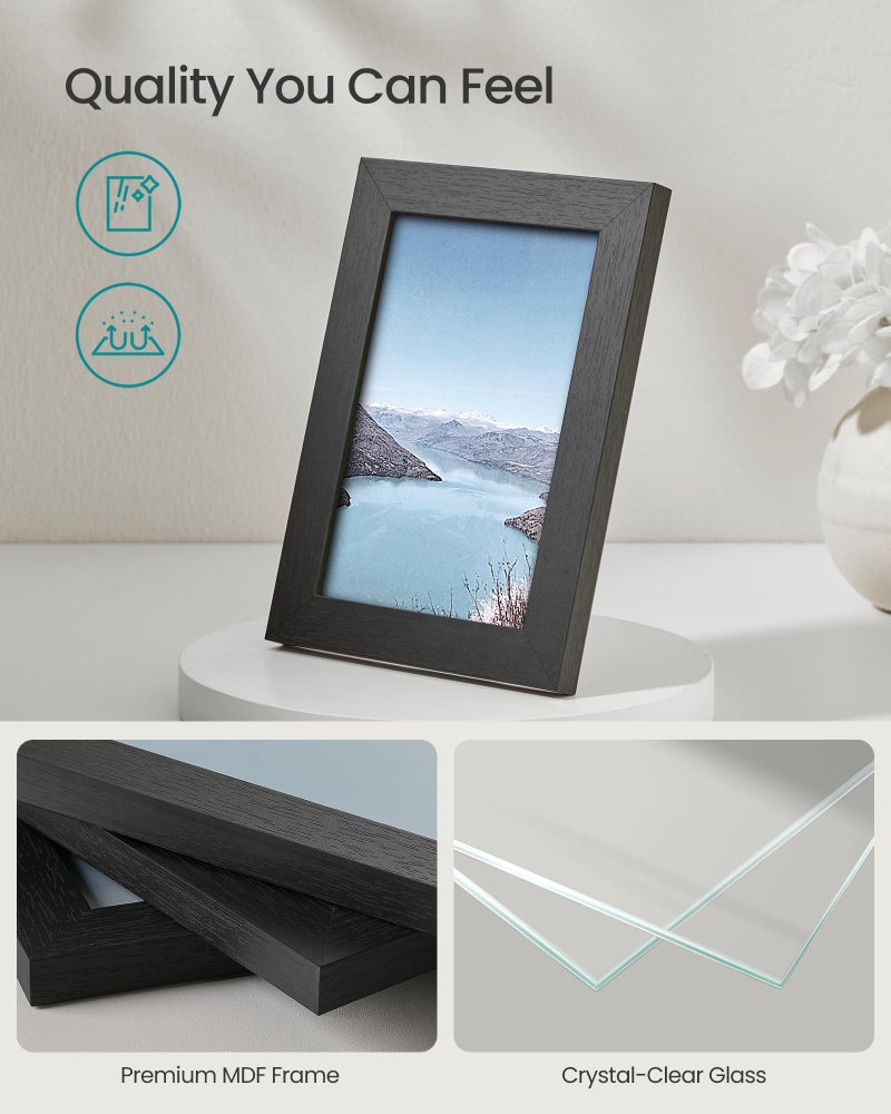 SONGMICS Picture Frames, Collage Picture Frames Set of 10, Two 8x10, Four 5x7, Four 4x6, Photo Frame for Wall Gallery Decor, Table Display, Christmas Gift, Black URPF10B - Image 3