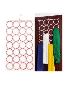 28 Loop Scarf Hanger Cloth holder Closet Door Organizer Hanger for Scarf Bel Shawl Tie Ring Rope Slots Clothes Holder Non-Slip Wardrobe Organizer for Storing Shawls Pants Shirts Socks